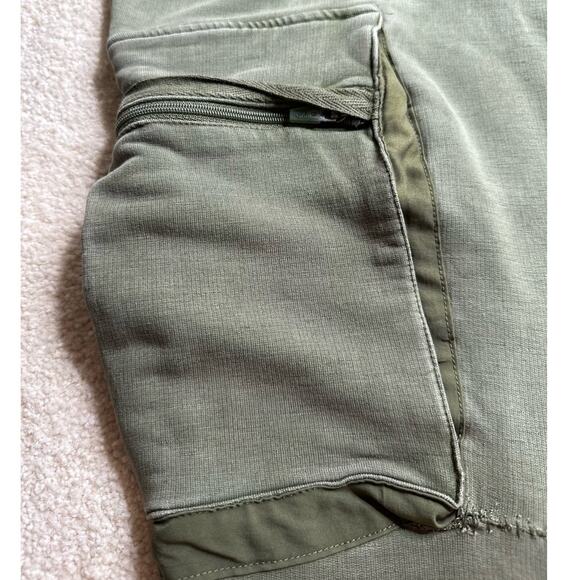 Free People: Olive Green Oversized Baggy Cargo Joggers - Picture 9 of 14